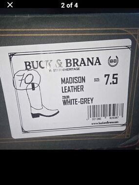 Buck & Bara Madison Leather Boots - White-Grey
